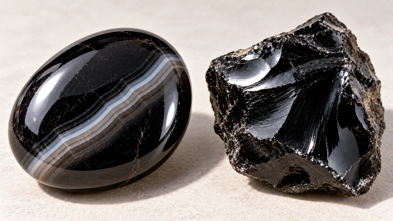 Diferencias entre ónix negro y obsidiana negra