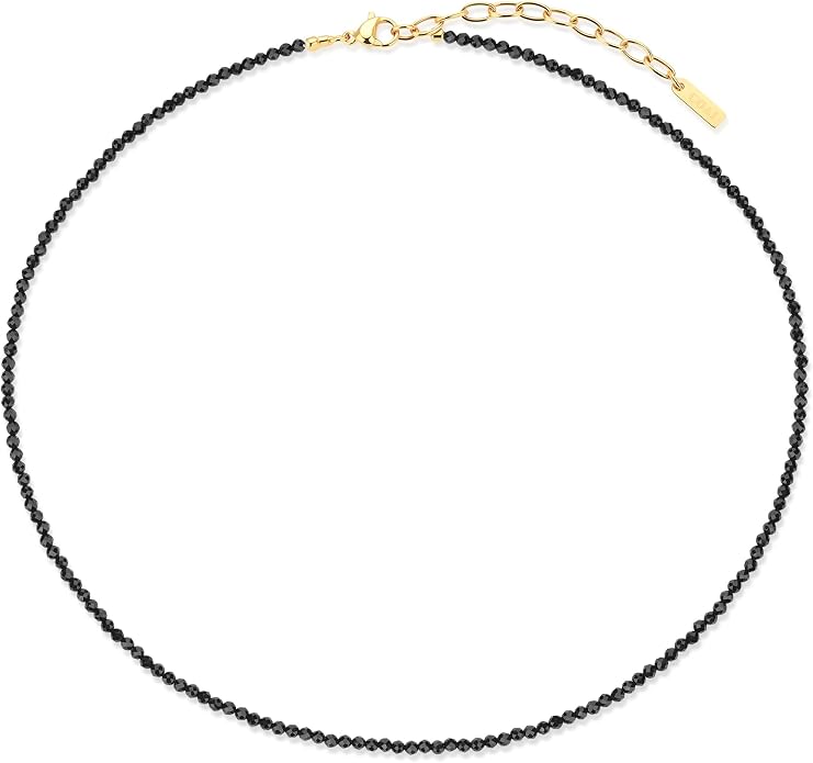 Collar minimalista COAI de turmalina negra